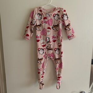 Carter’s Pink Kids Christmas One Piece with Animal Print